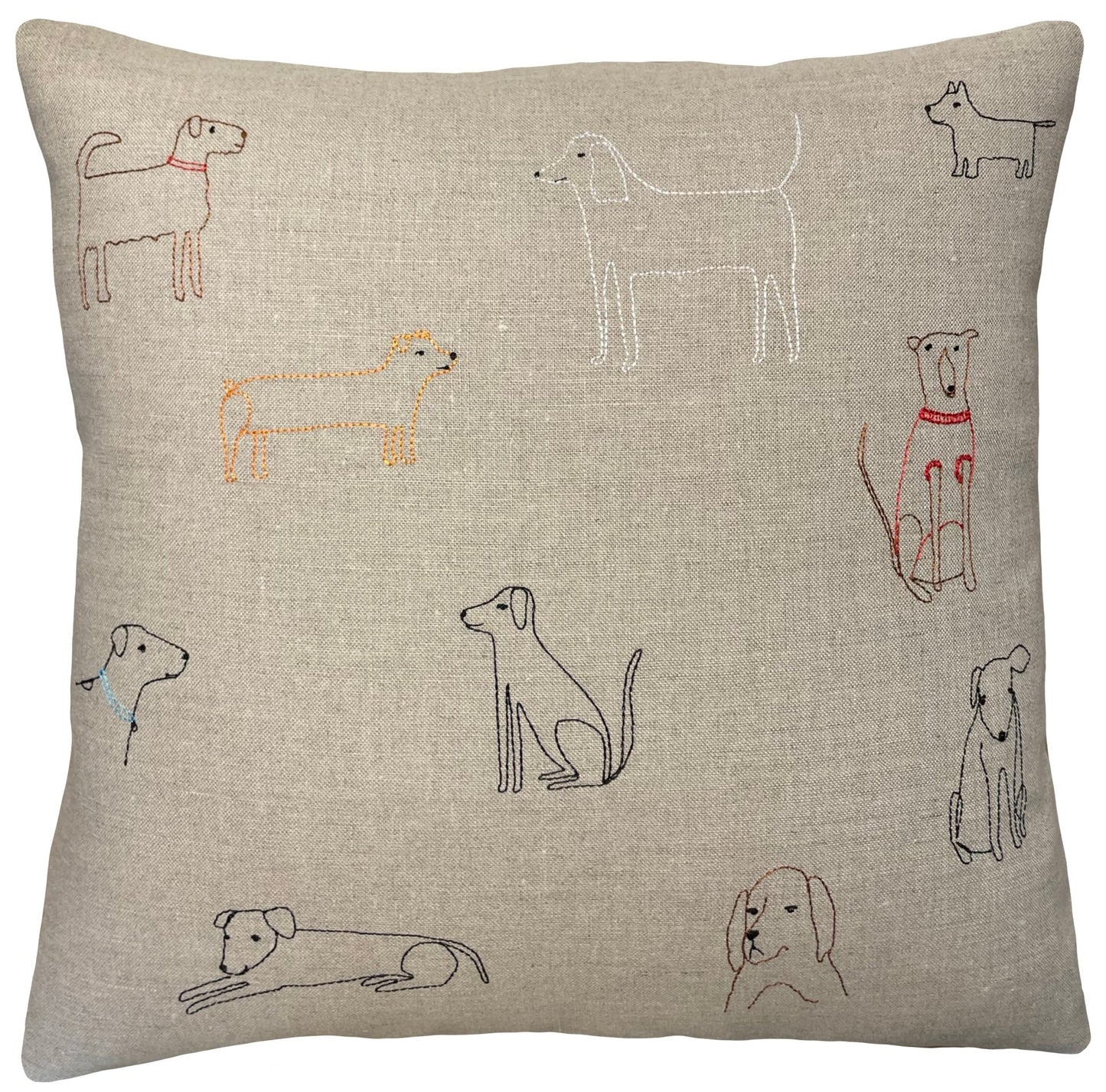 Dogs Pillow, Linen