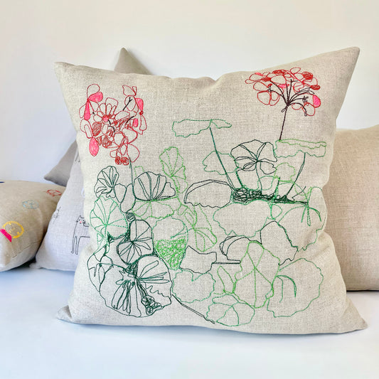 Geraniums Pillow