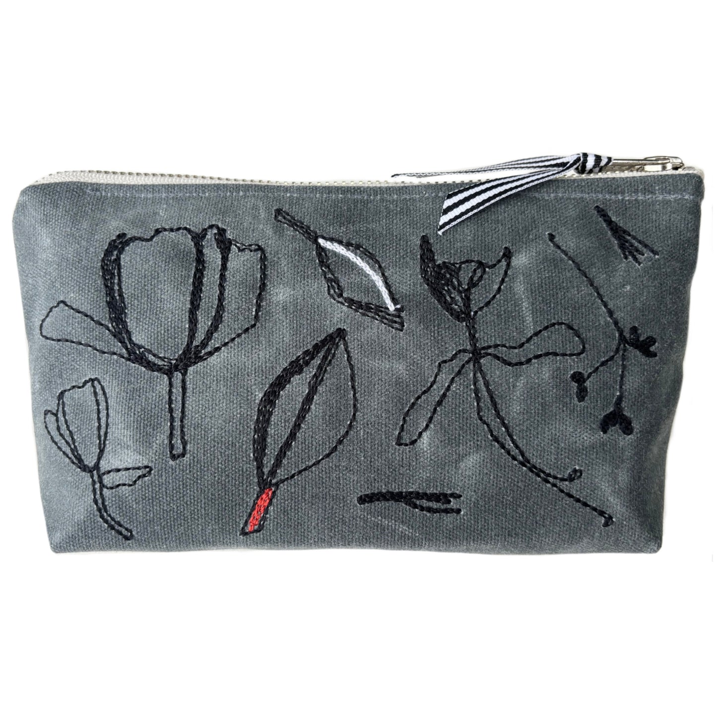 Flora Waxed Canvas Pouch