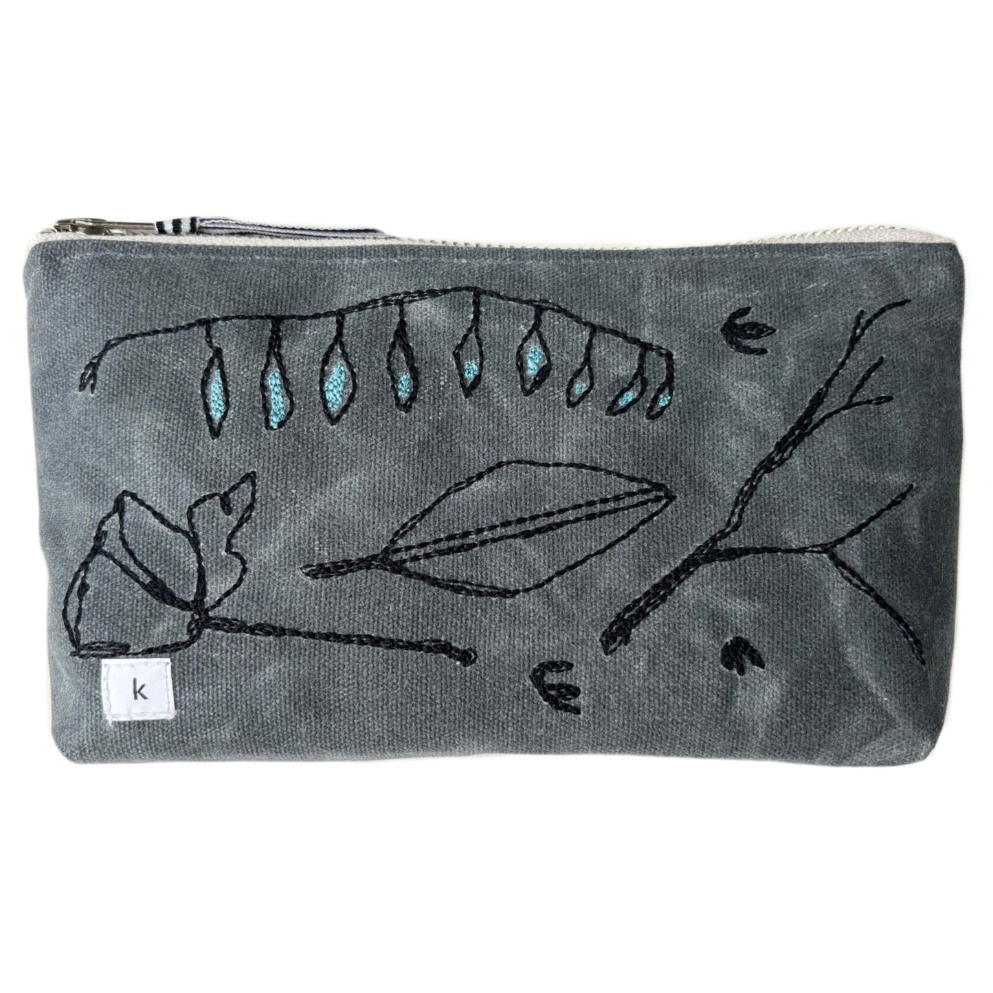 Flora Waxed Canvas Pouch