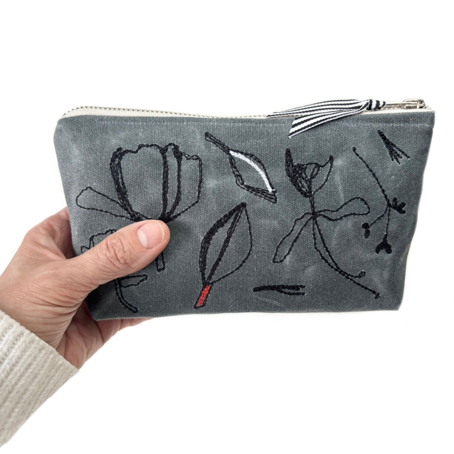 Flora Waxed Canvas Pouch