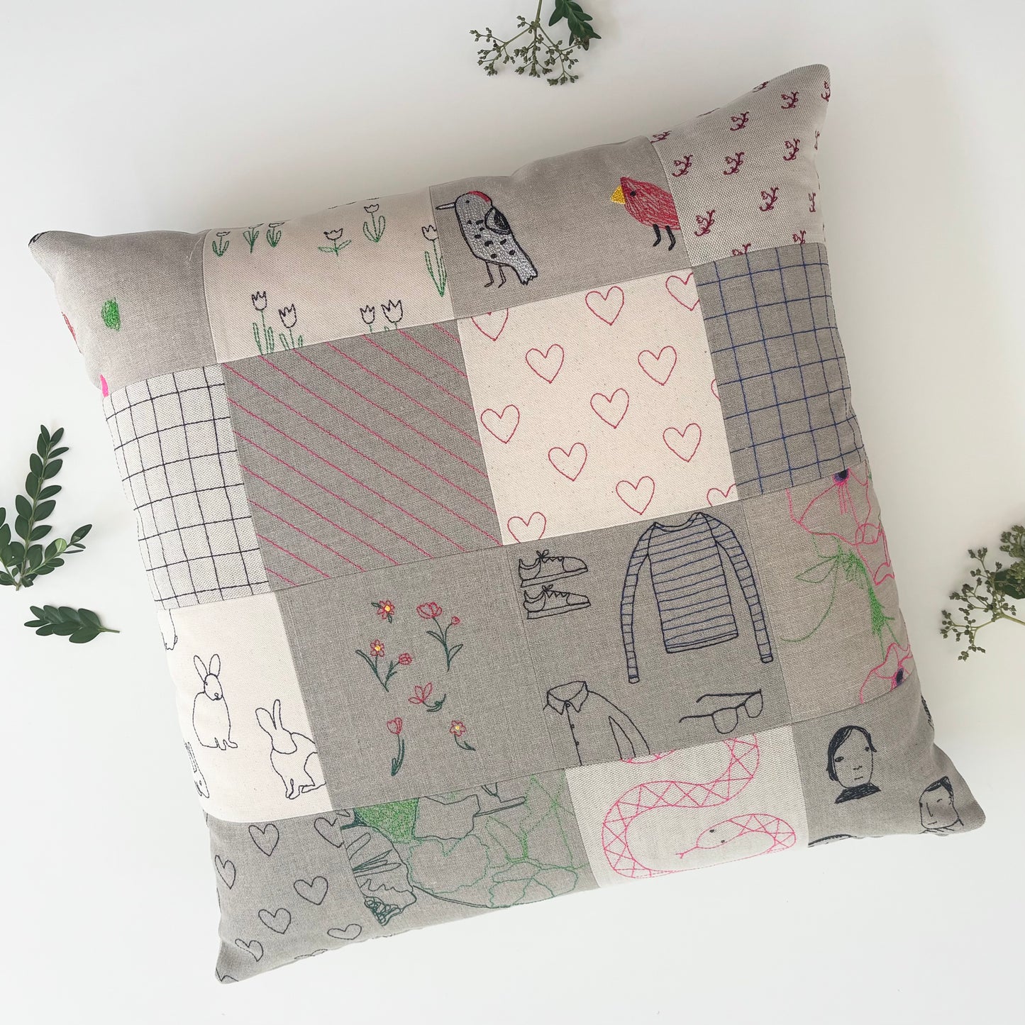Patchwork Squares Pillow