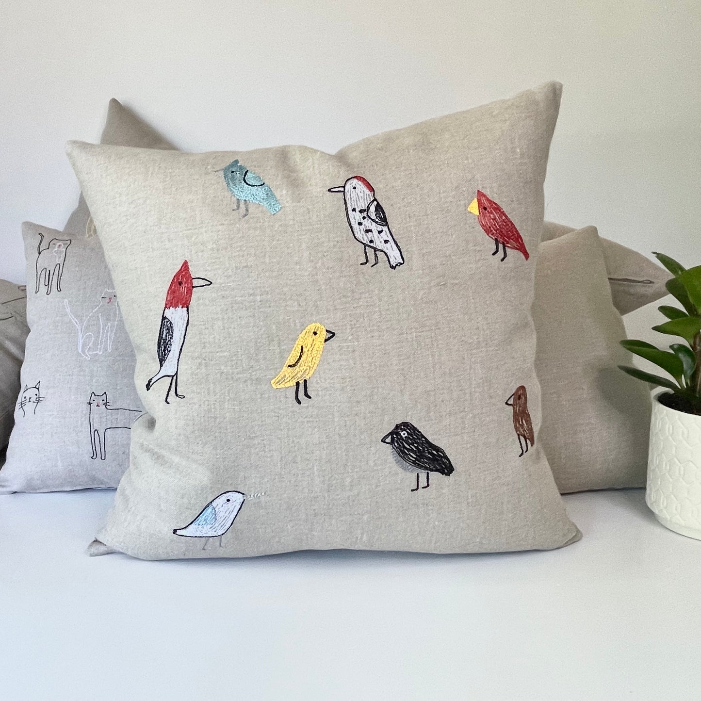 Backyard Birds Pillow