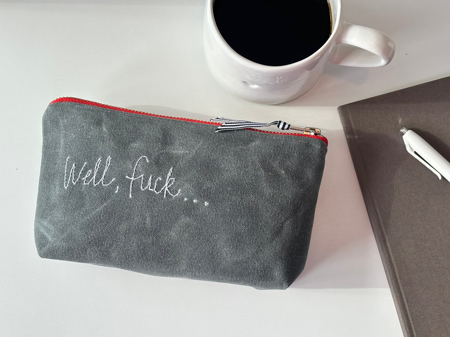 Well Fuck Waxed Canvas Pouch