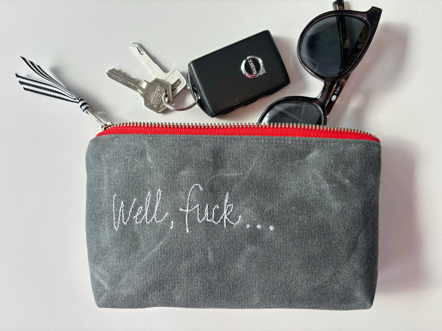 Well Fuck Waxed Canvas Pouch