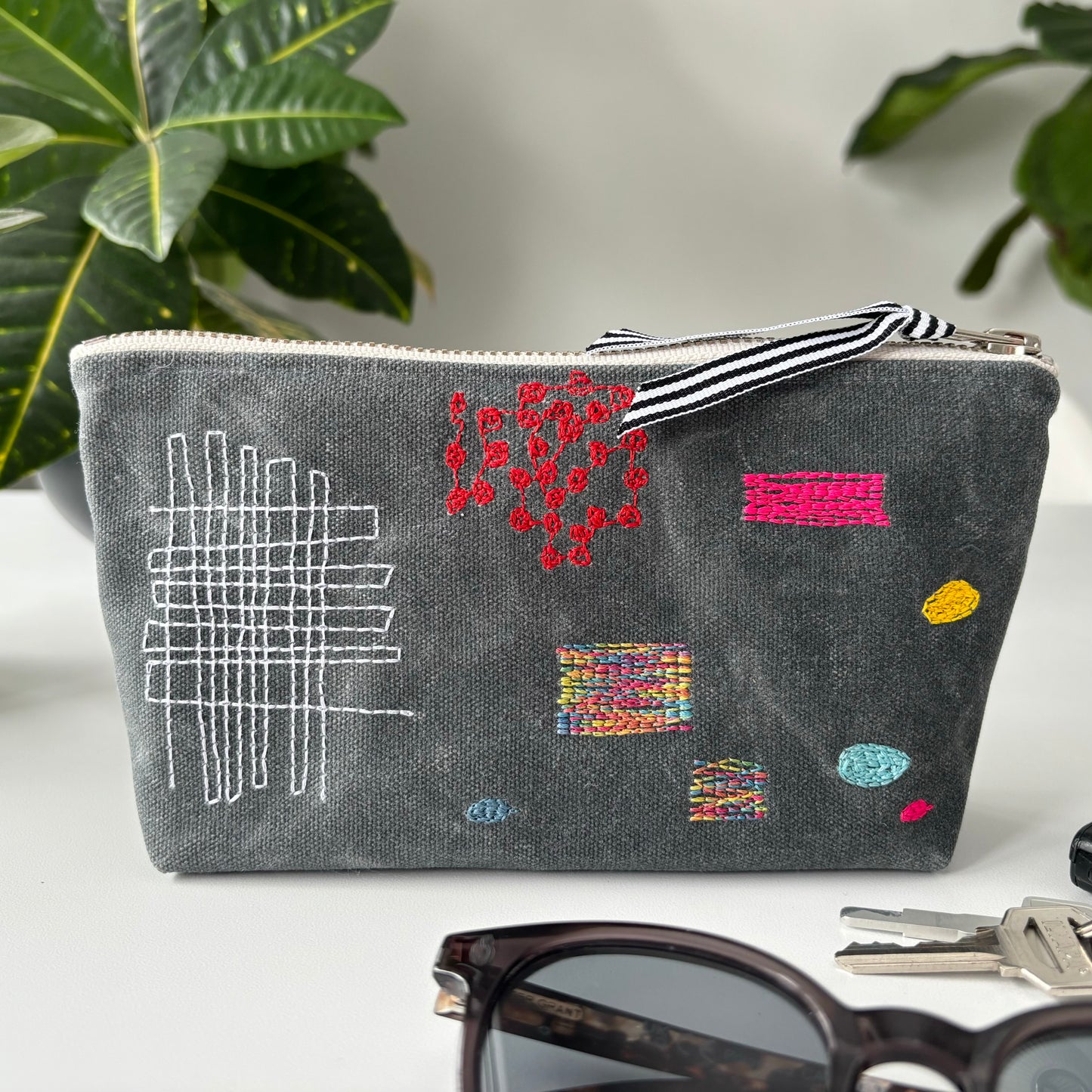 Patches Waxed Canvas Pouch