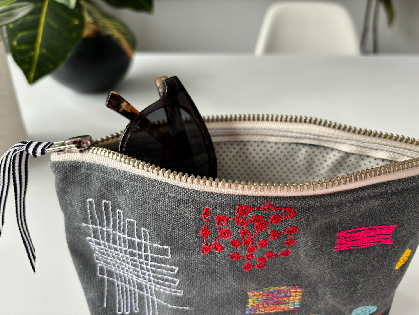 Patches Waxed Canvas Pouch