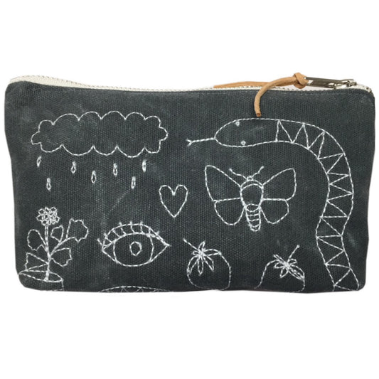 Memory Lane Waxed Canvas Pouch