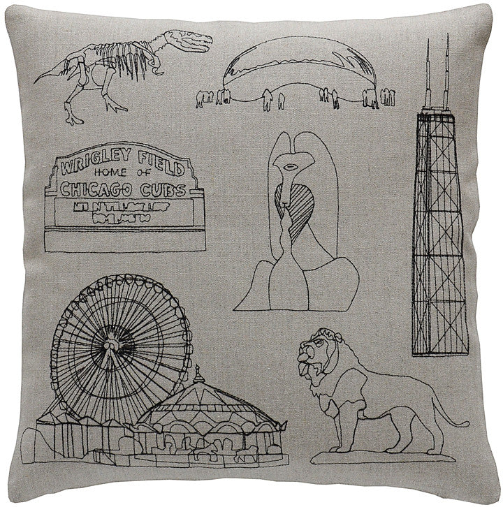 places- chicago pillow