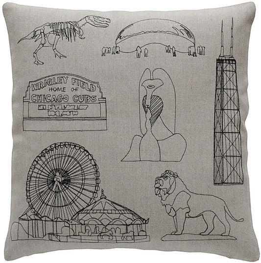 places- chicago pillow