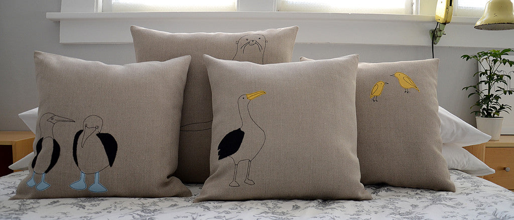 Blue-Footed Boobies Pillow