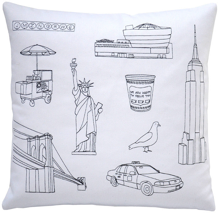 places- new york pillow