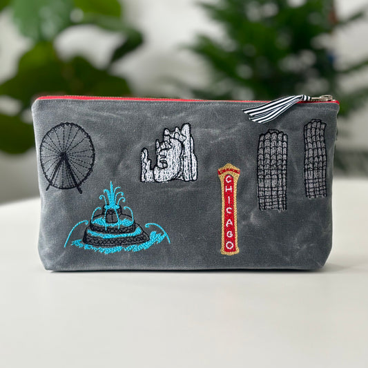 Waxed Canvas Chicago Pouch