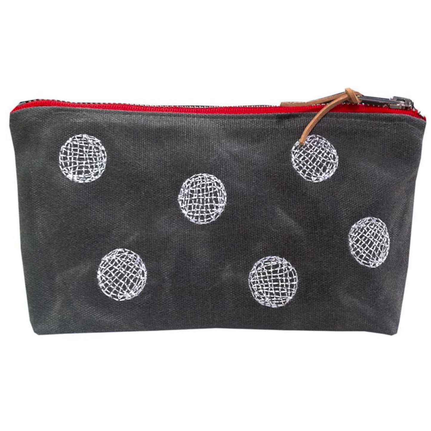 Dots Waxed Canvas Pouch