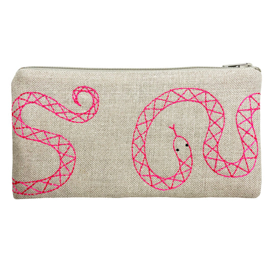 Pink Snake Pouch