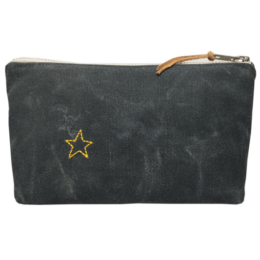 Tiny Star Waxed Canvas Pouch