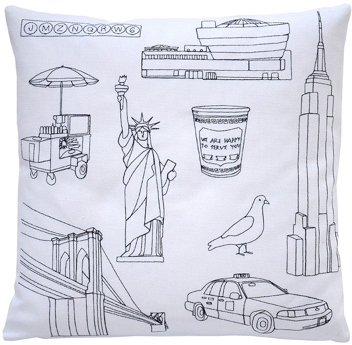 places- new york pillow